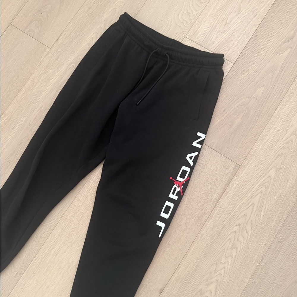 Jordan Men's Black Joggers with White Logo